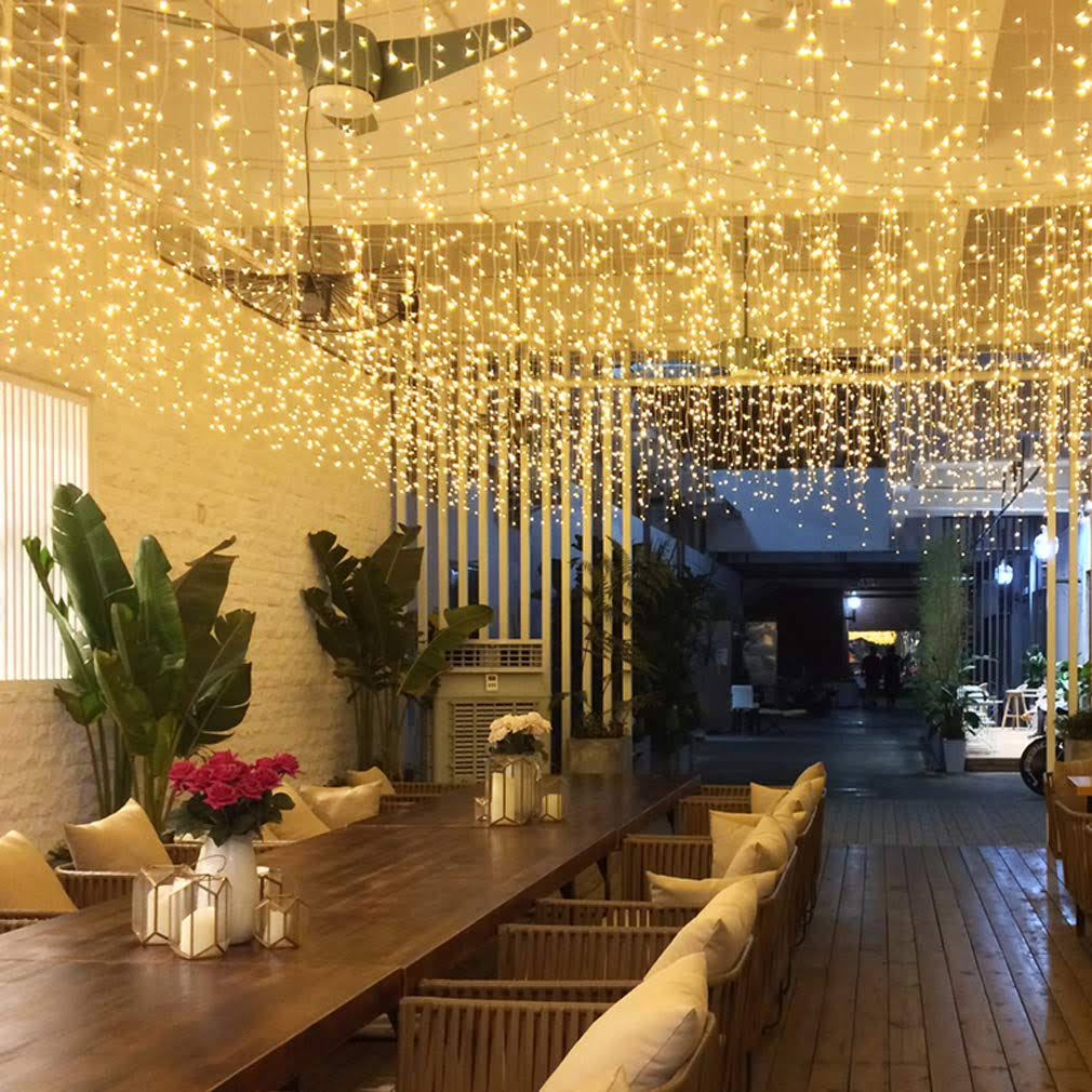 LED Window Curtain String Lights, GYDING Christmas Lcicle Lights 4m/13ft 96 LED Starry Fairy String Lights - Product image 1