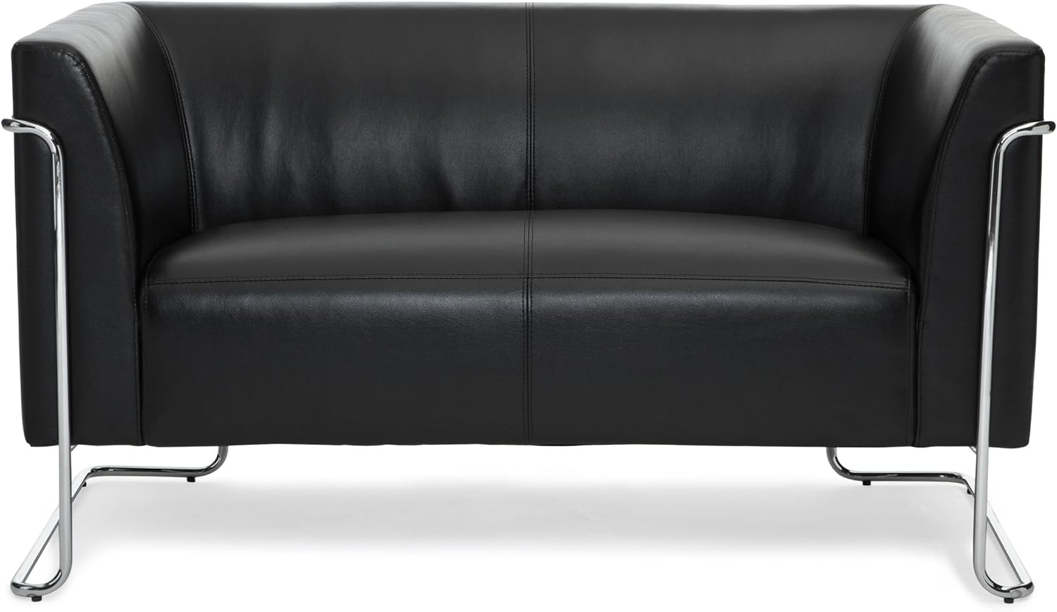 hjh OFFICE Curacao Lounge Sofa Black Faux Leather