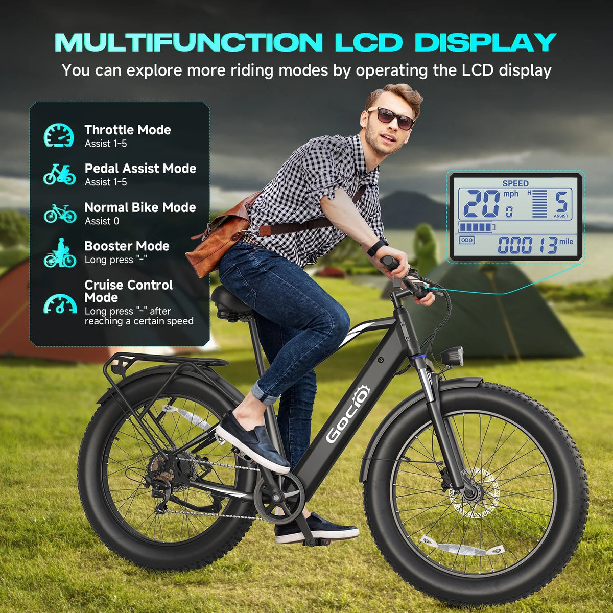Gocio Electric Bike, 26"x4.0" Fat Tire E - Mountain Bike, Peak 1000W Motor - Product image 18