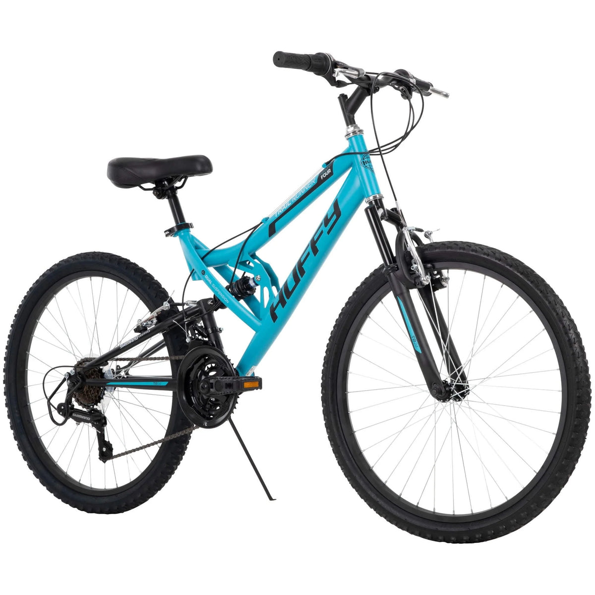 Huffy 24" Trail Runner Girls Full Suspension Mountain Bikes, Teal Blue - Product image 1