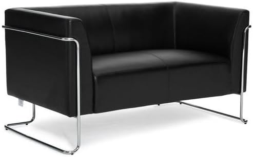 hjh OFFICE Curacao Lounge Sofa Black Faux Leather