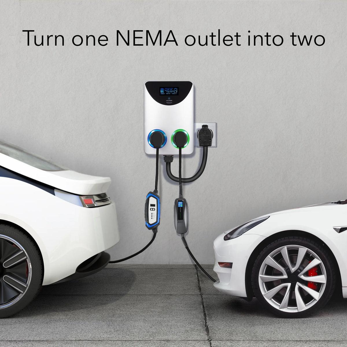 Lectron NEMA Socket Splitter - Power Your EV Charger and High - Powered Appliance from the Same Outlet (NEMA 14 - 50 to NEMA 14 - 50 / NEMA 14 - 50 Splitter)