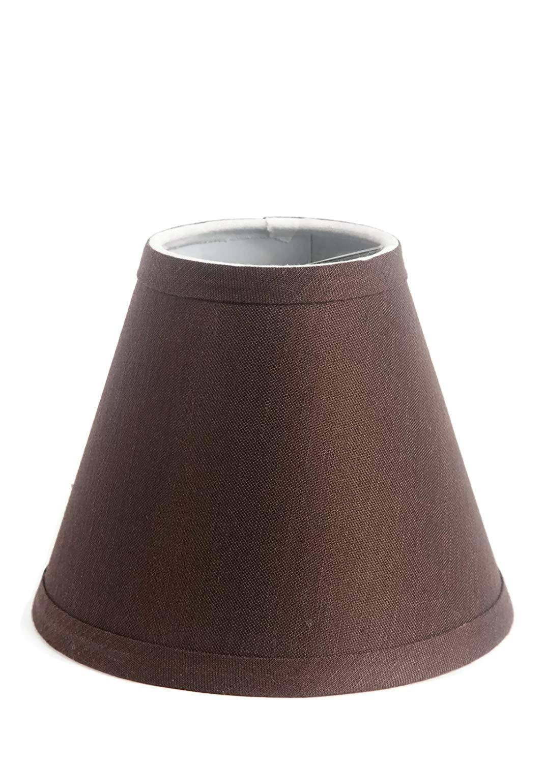 Urbanest Chandelier Pure Linen Shade, Espresso, 3 x 6 x 5, Clip On - Product image 1