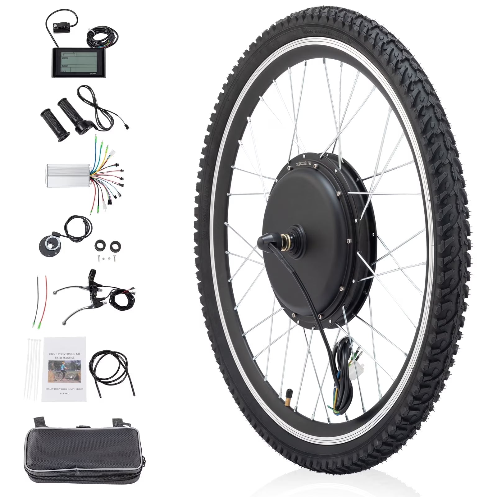 Ktaxon 48V 1000W Electric Bicycle Motor Kit, 26" Front Wheel E - Bike Conversion Kit W/ LCD Display - Product image 3