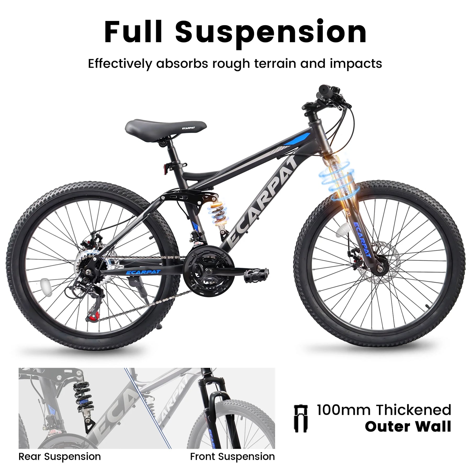27.5 - Inch Mountain Bike for Adults - 21 - Speed Trail & City Bicycle with Disc Brakes - Gray - Product image 10
