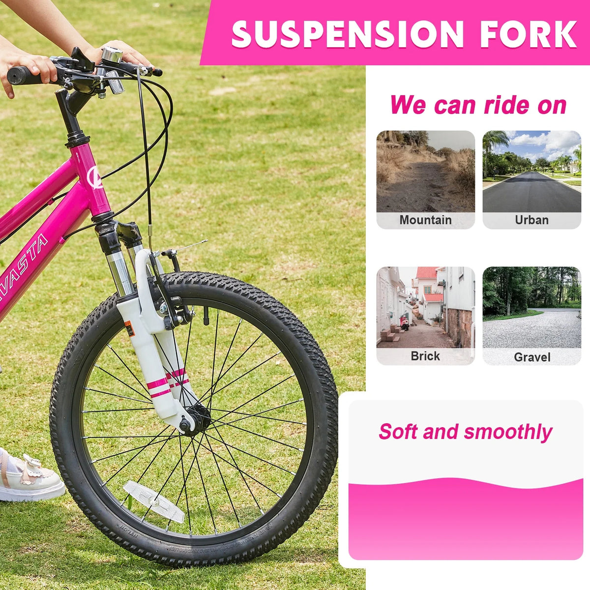 AVASTA 20'' Big Kids Mountain Bike for Age 6 7 8 9 10 11 12 Years Old Boys Girls Teen with Suspension Fork - Product image 25