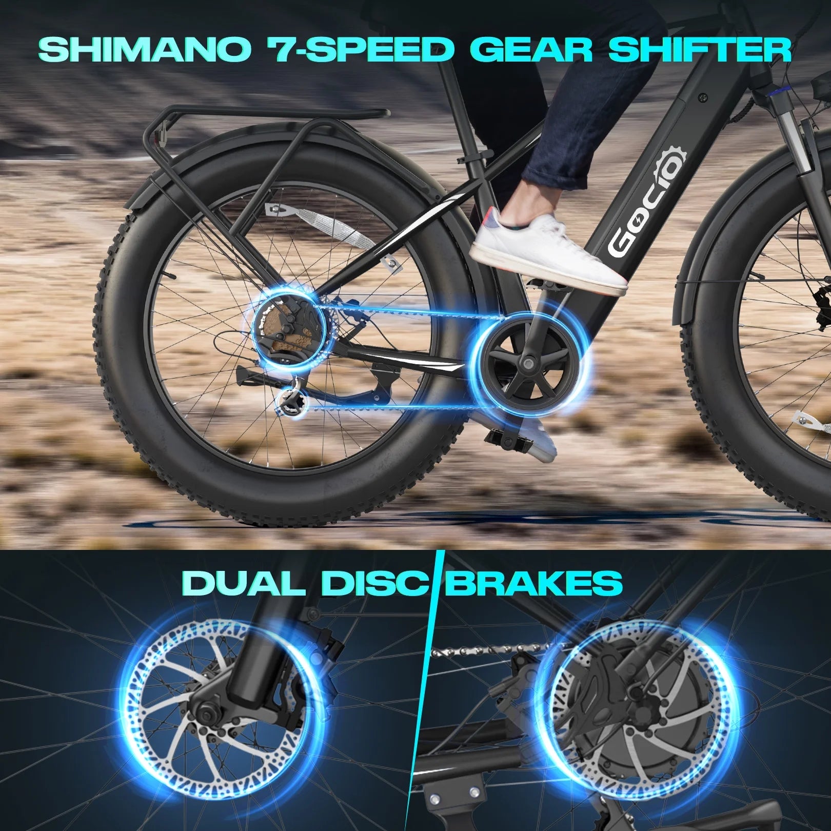 Gocio Electric Bike, 26"x4.0" Fat Tire E - Mountain Bike, Peak 1000W Motor - Product image 19