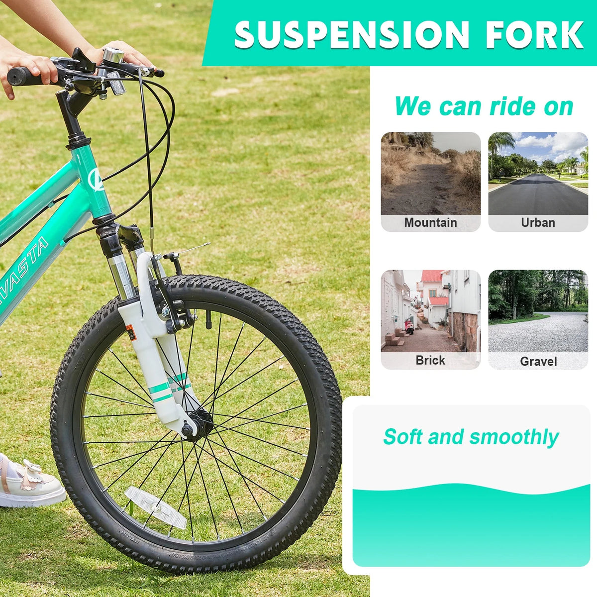 AVASTA 20'' Big Kids Mountain Bike for Age 6 7 8 9 10 11 12 Years Old Boys Girls Teen with Suspension Fork - Product image 31