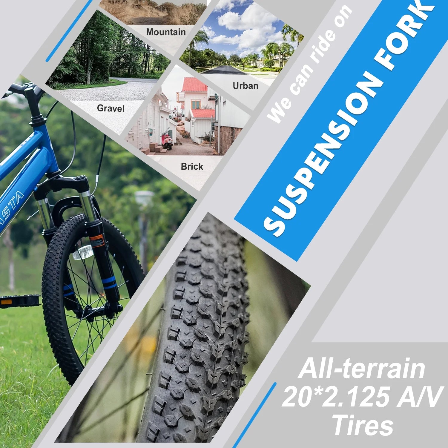 AVASTA 20'' Big Kids Mountain Bike for Age 6 7 8 9 10 11 12 Years Old Boys Girls Teen with Suspension Fork - Product image 17