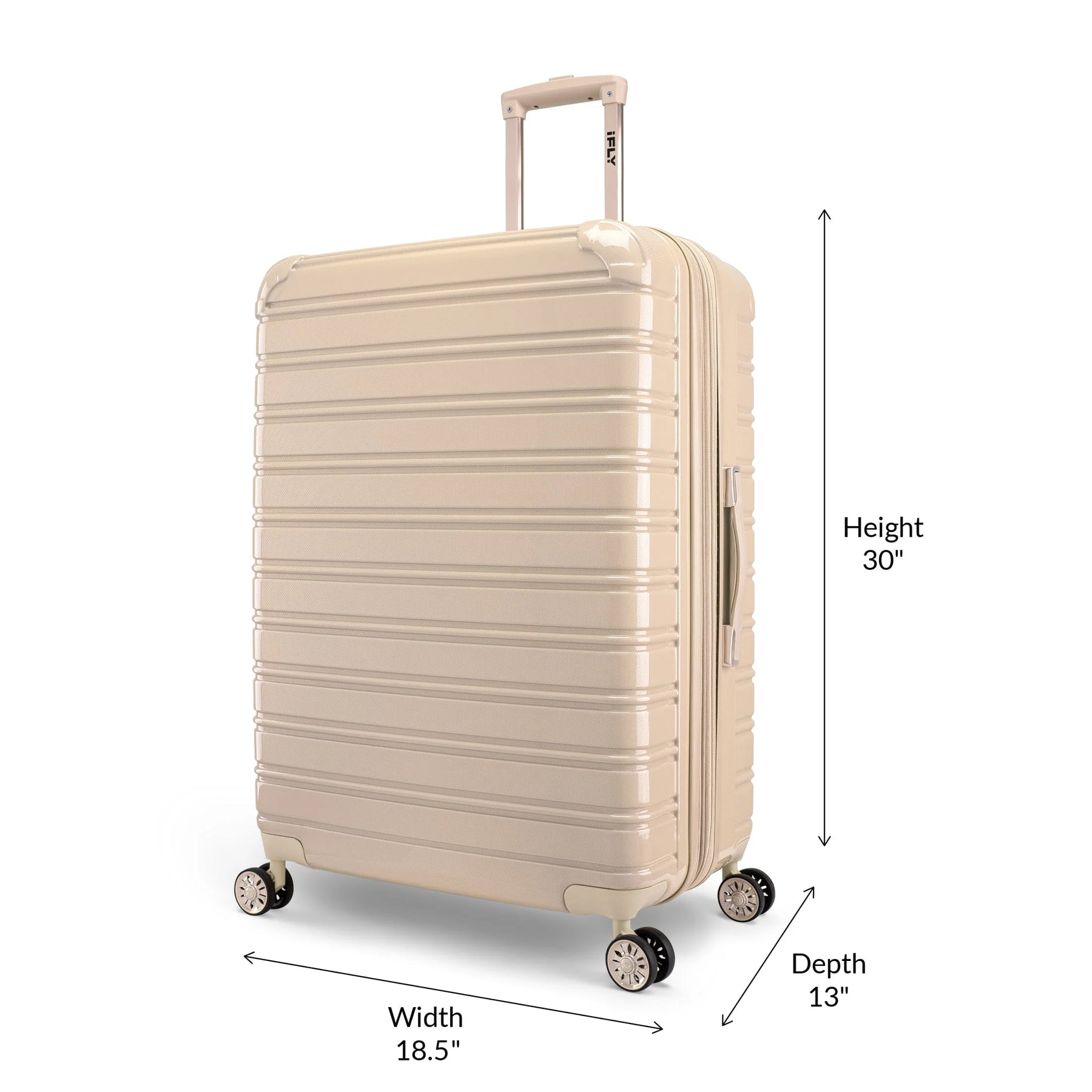 Ifly Hardside Fibertech Luggage 28" Checked Luggage, Champagne - Product image 2
