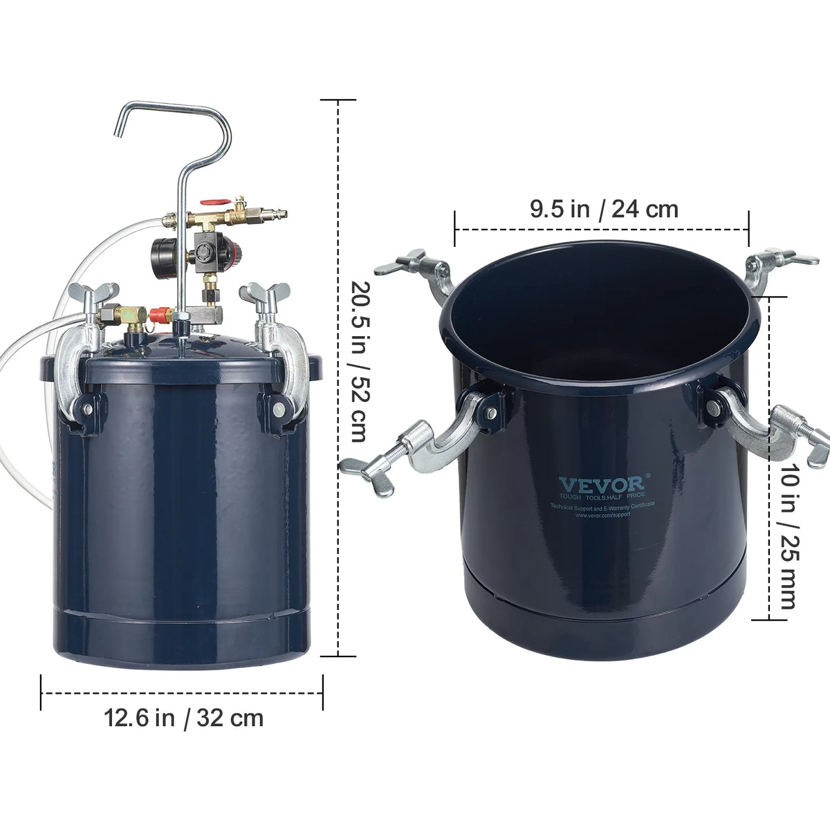 SKYSHALO Spray Paint Pressure Pot Tank, 10 L/2.5gal Air Paint Pressure Pot - Product image 8