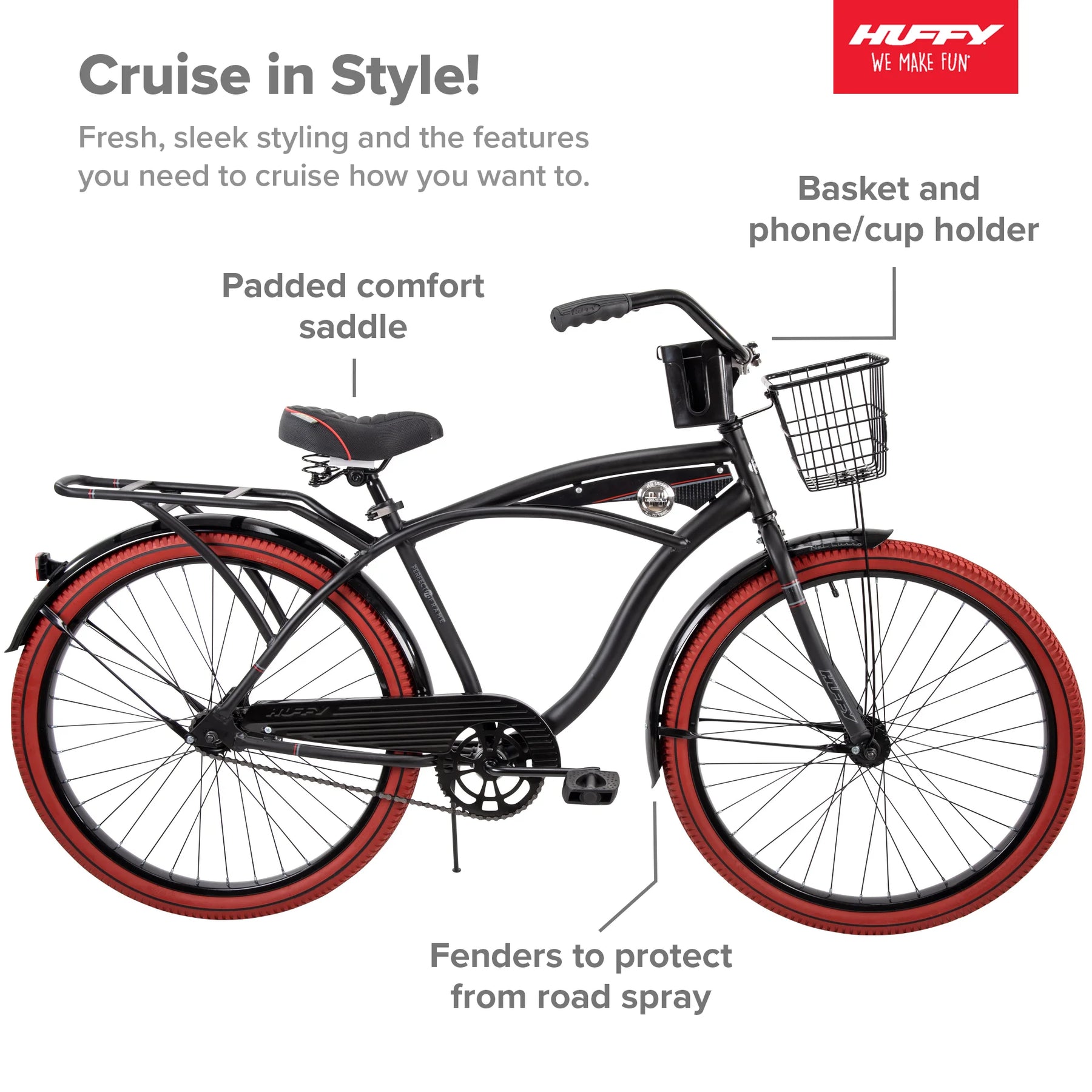 26 Nel Lusso Men'S Cruiser Bike, Matte Black - Product image 2