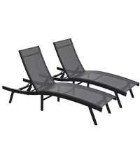 AECOJOY Outdoor Chaise Lounge, All Weather Pool Lounge Chairs Ergonomic Design (Dark Grey, 1 PCs) - Product image 10
