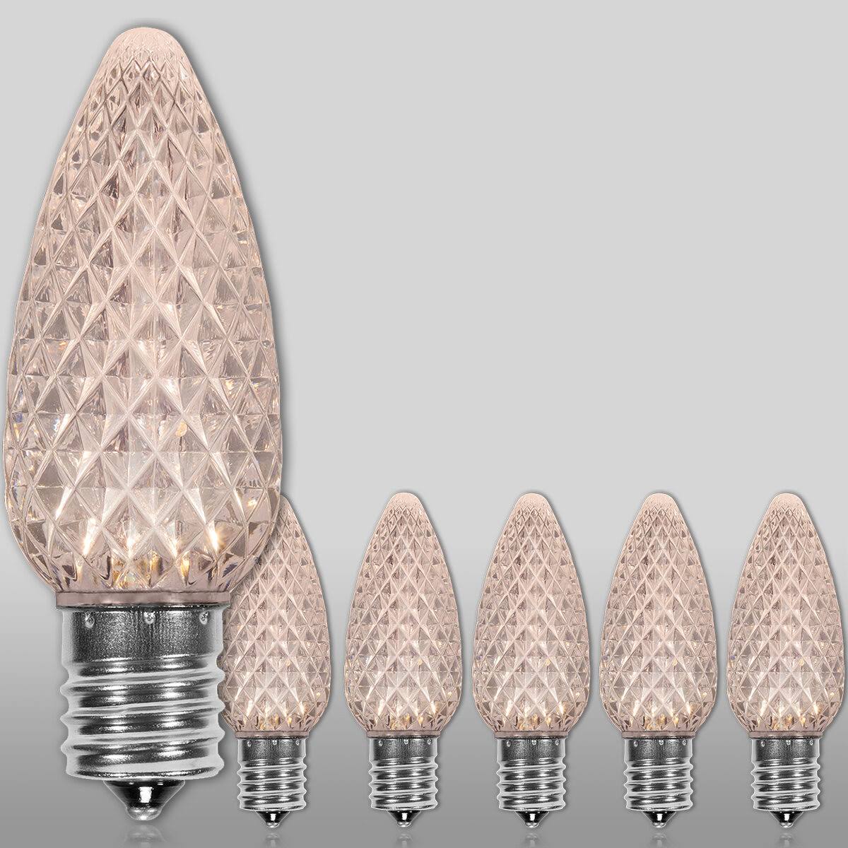 Wintergreen Lighting OptiCore C9 LED Warm White Faceted Christmas Light Bulbs (25-Pack) - Product image 1