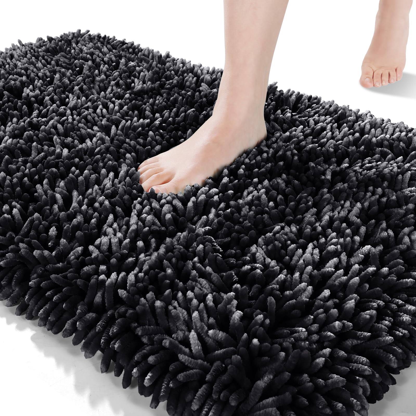 Yimobra Luxury Chenille Bath Rugs, Extra Soft and Absorbent Shaggy Bathroom Mat, Machine Washable - Product image 1
