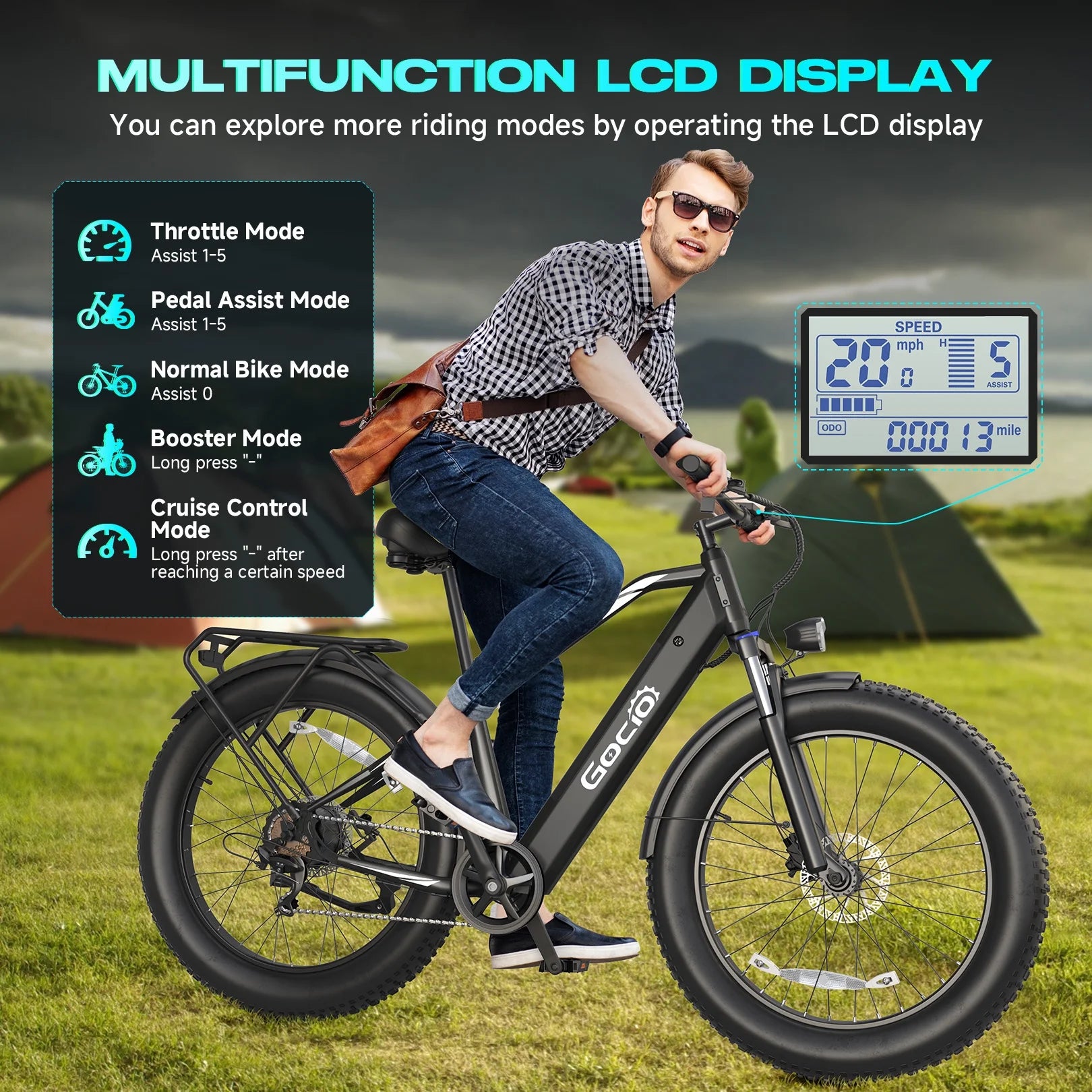 Gocio Electric Bike, 26"x4.0" Fat Tire E - Mountain Bike, Peak 1000W Motor - Product image 18