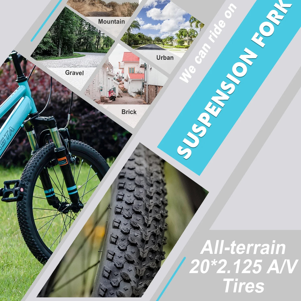 AVASTA 20'' Big Kids Mountain Bike for Age 6 7 8 9 10 11 12 Years Old Boys Girls Teen with Suspension Fork - Product image 8