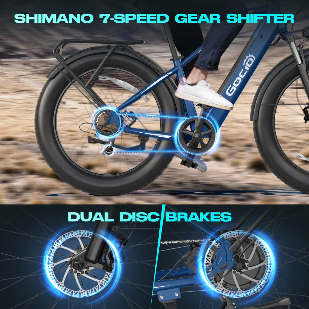 Gocio Electric Bike, 26"x4.0" Fat Tire E - Mountain Bike, Peak 1000W Motor - Product image 11