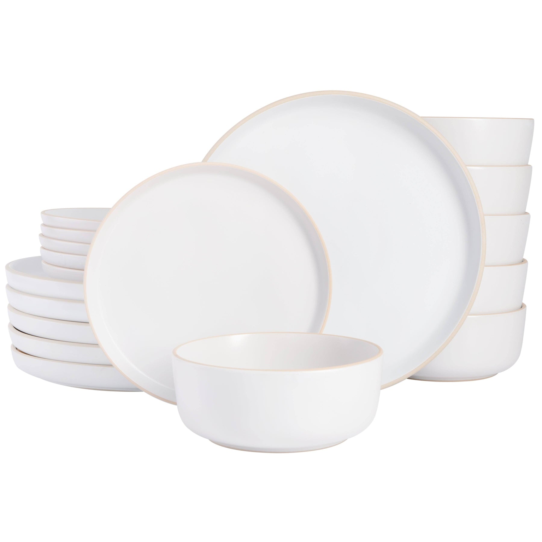 Gibson Home Zuma 18-Piece Stoneware Dinnerware Set White - Product image 1