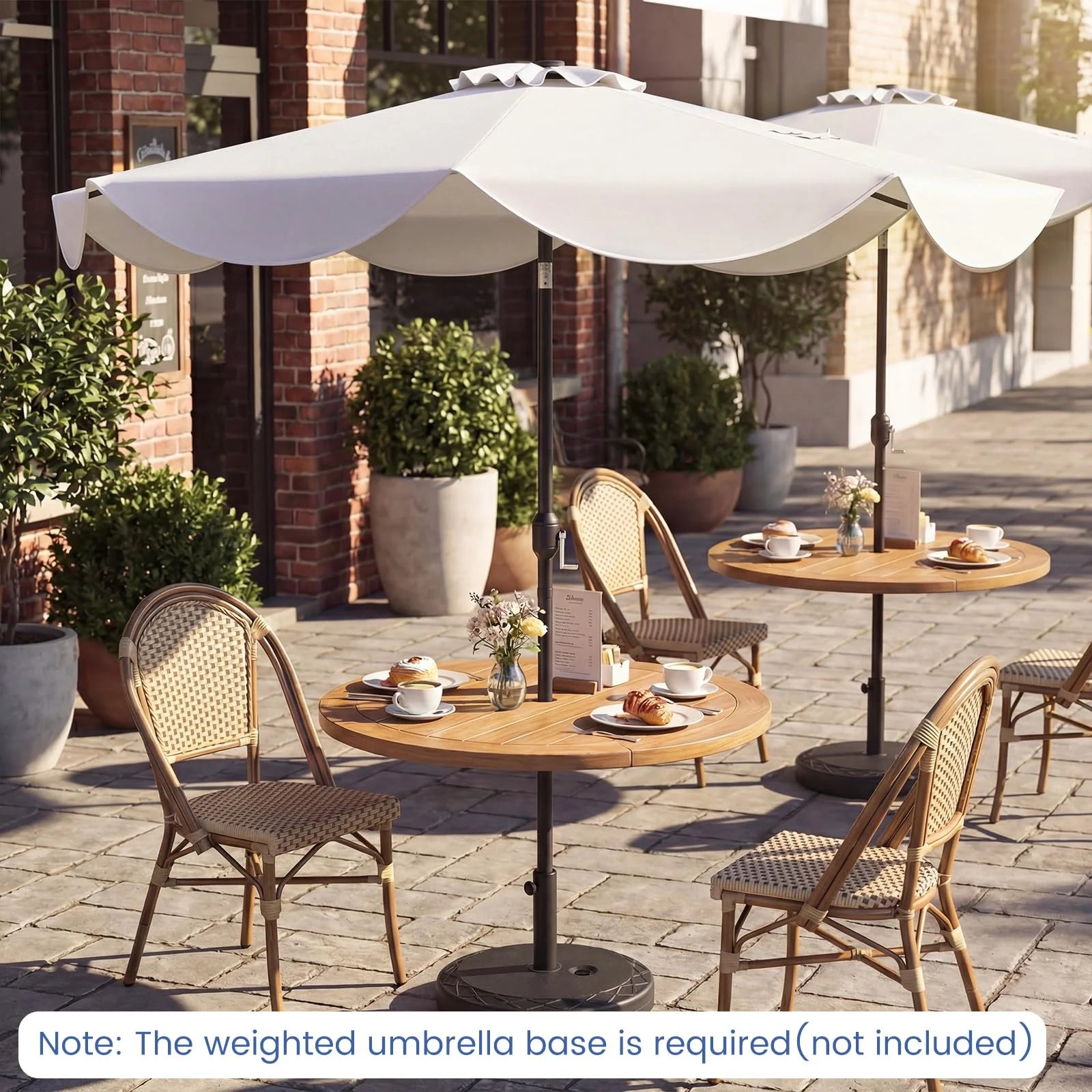 Tangkula 10 FT Solar Patio Umbrella with Base Included - Product image 2
