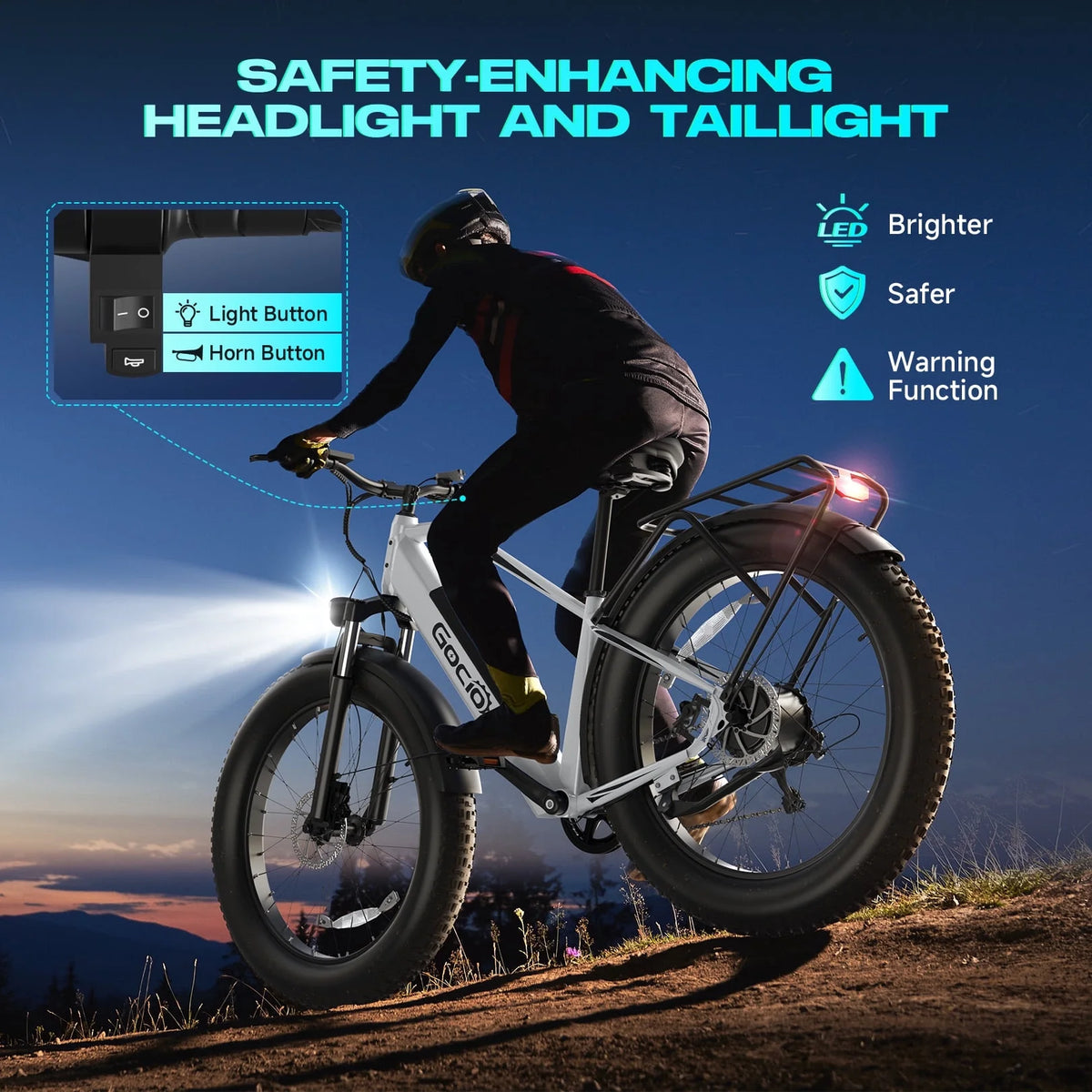 Gocio Electric Bike, 26"x4.0" Fat Tire E - Mountain Bike, Peak 1000W Motor - Product image 35