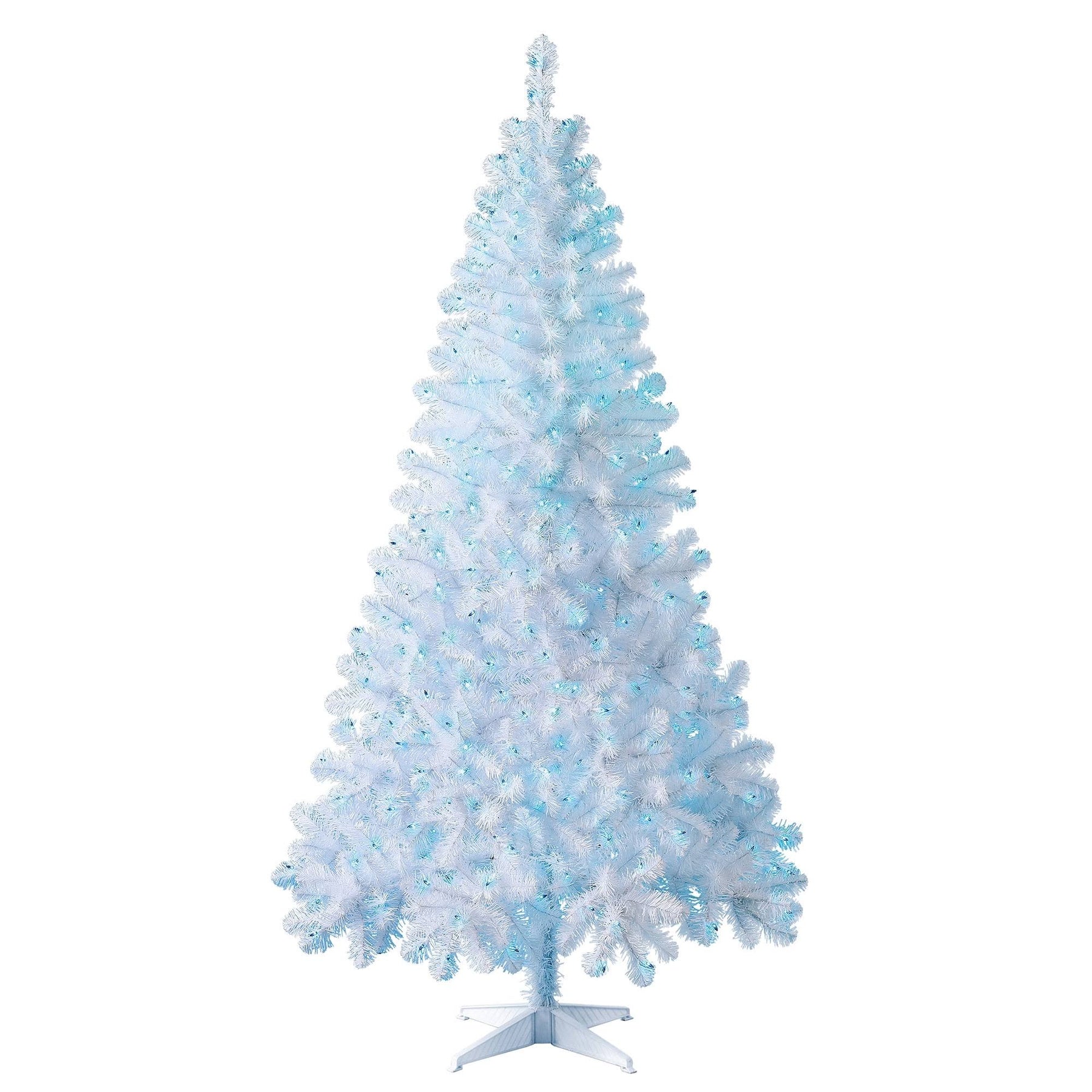 Holiday Time Prelit 300 Blue Incandescent Lights, Madison Pine White Artificial Christmas Tree, 6.5' - Product image 1