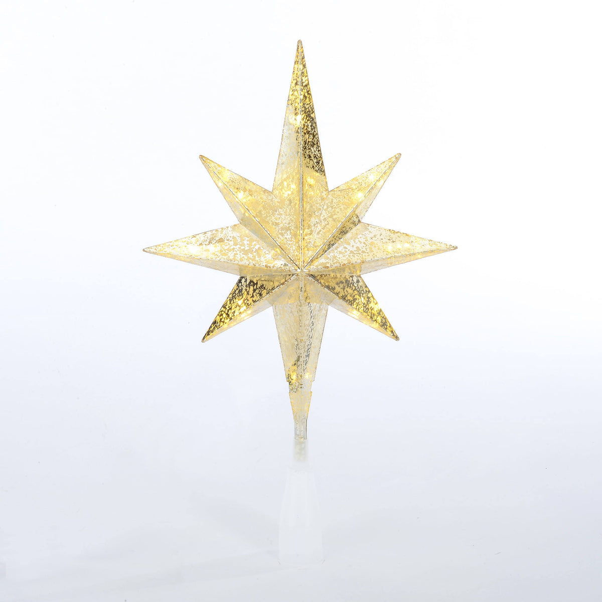 Holiday Time LED Christmas Tree Topper, Clear/Gold Star, 14 inch - Product image 1