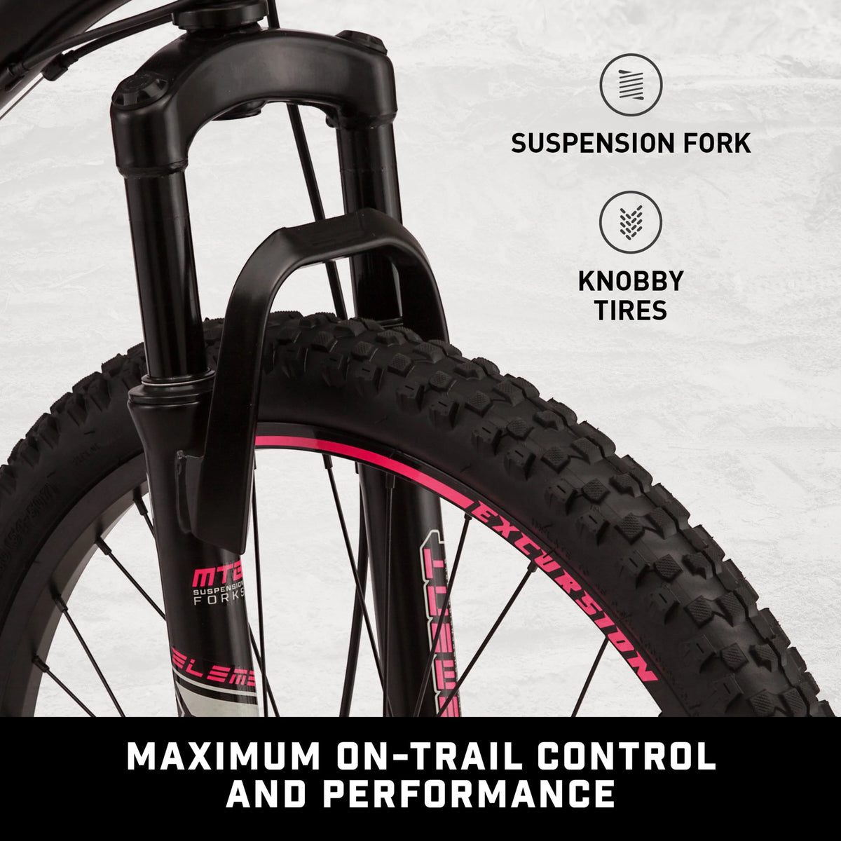 Mongoose 24 - In. Excursion Unisex Mountain Bike, Black, 21 Speeds - Product image 2