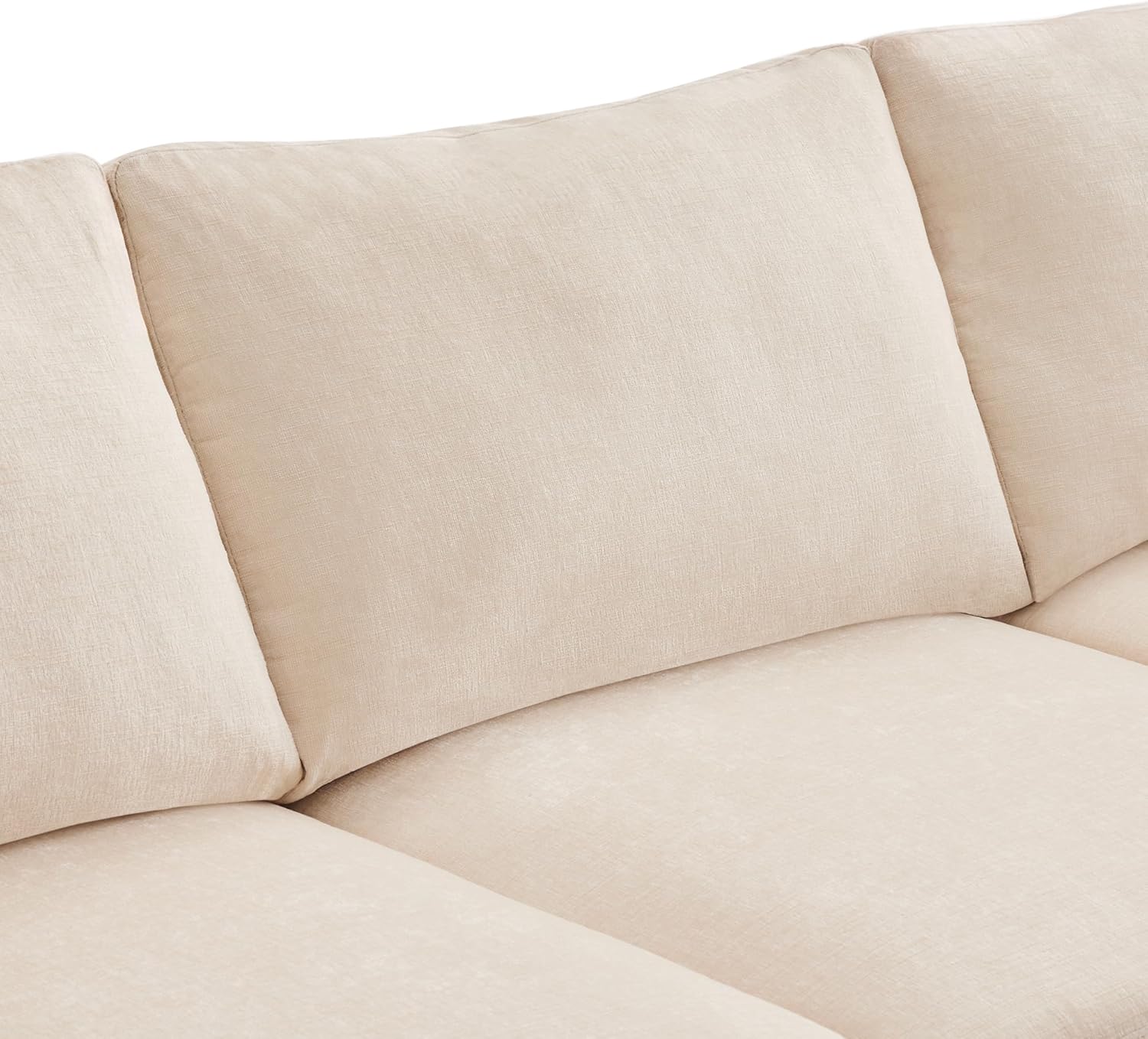 Seyakany Convertible Corner Sofa,4 Seater Convertible Sofa,Chenille Fabric with Removable Footrest,Four Seater L Shaped Sofa,Suitable for Home,Living Room,Apartment
