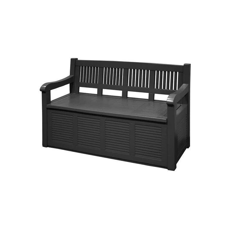 Bench with cushion holder - Outdoor storage bench -