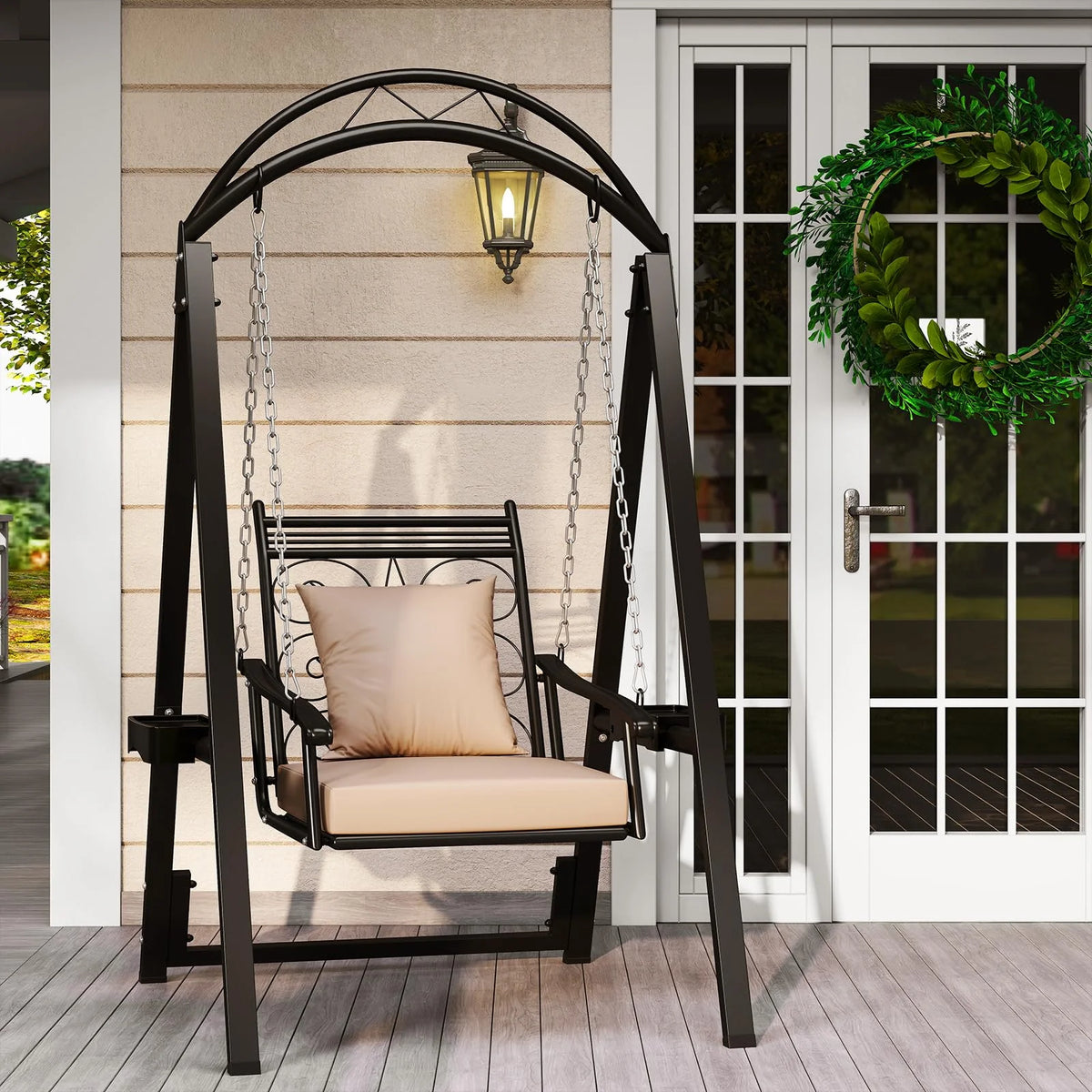 Tangkula Outdoor Patio Swing with Heavy-Duty Metal Frame - Product image 2