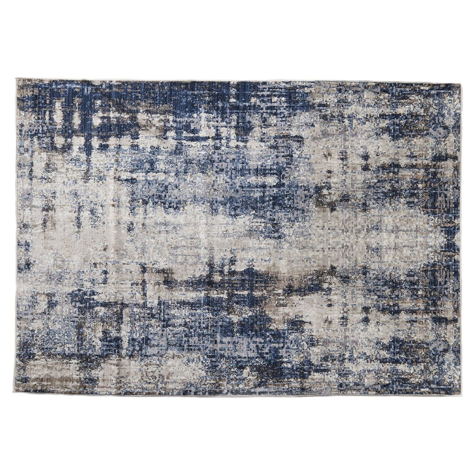 Better Homes & Gardens High Low Abstract Area Rug, Navy, 5' x 7' - Product image 1