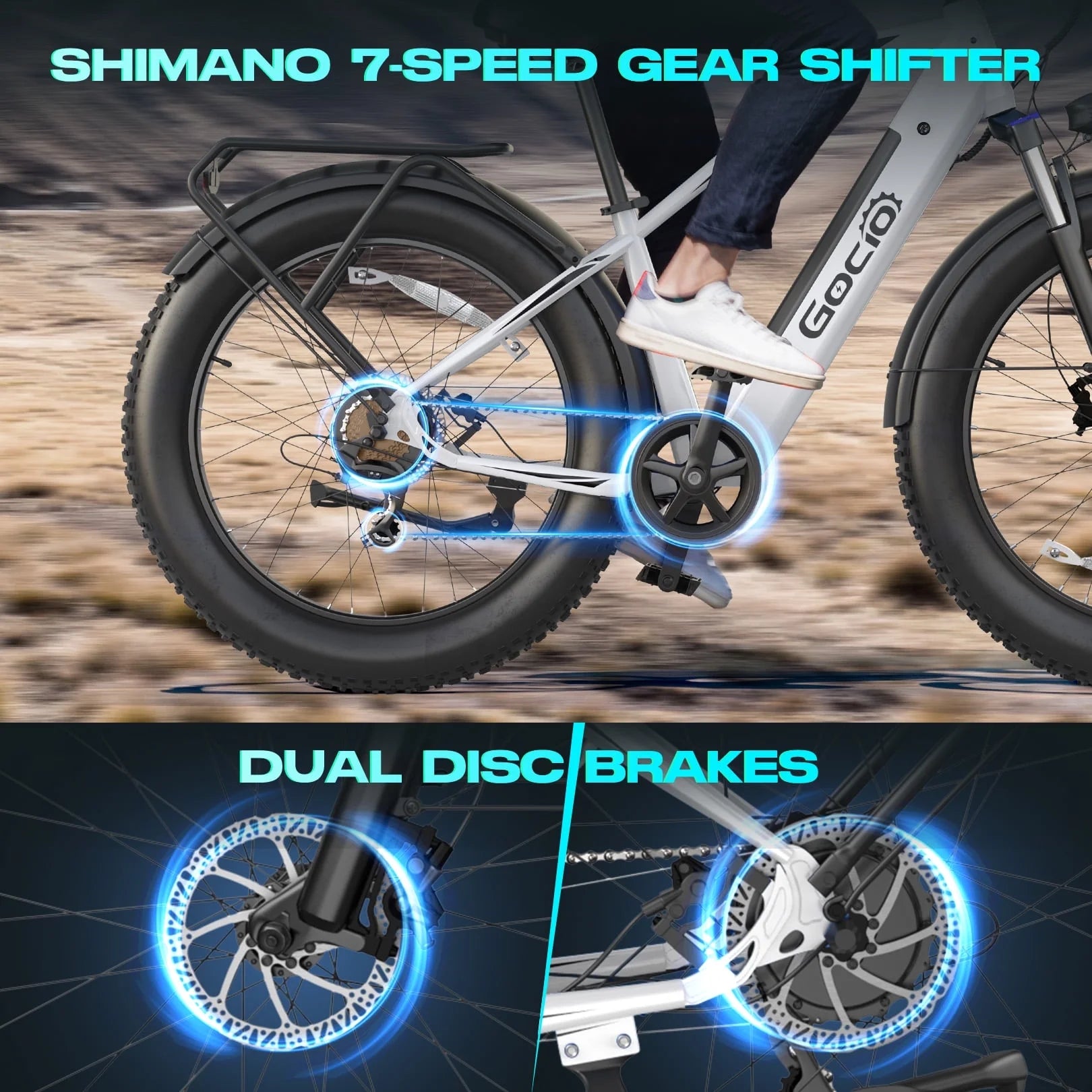 Gocio Electric Bike, 26"x4.0" Fat Tire E - Mountain Bike, Peak 1000W Motor - Product image 34