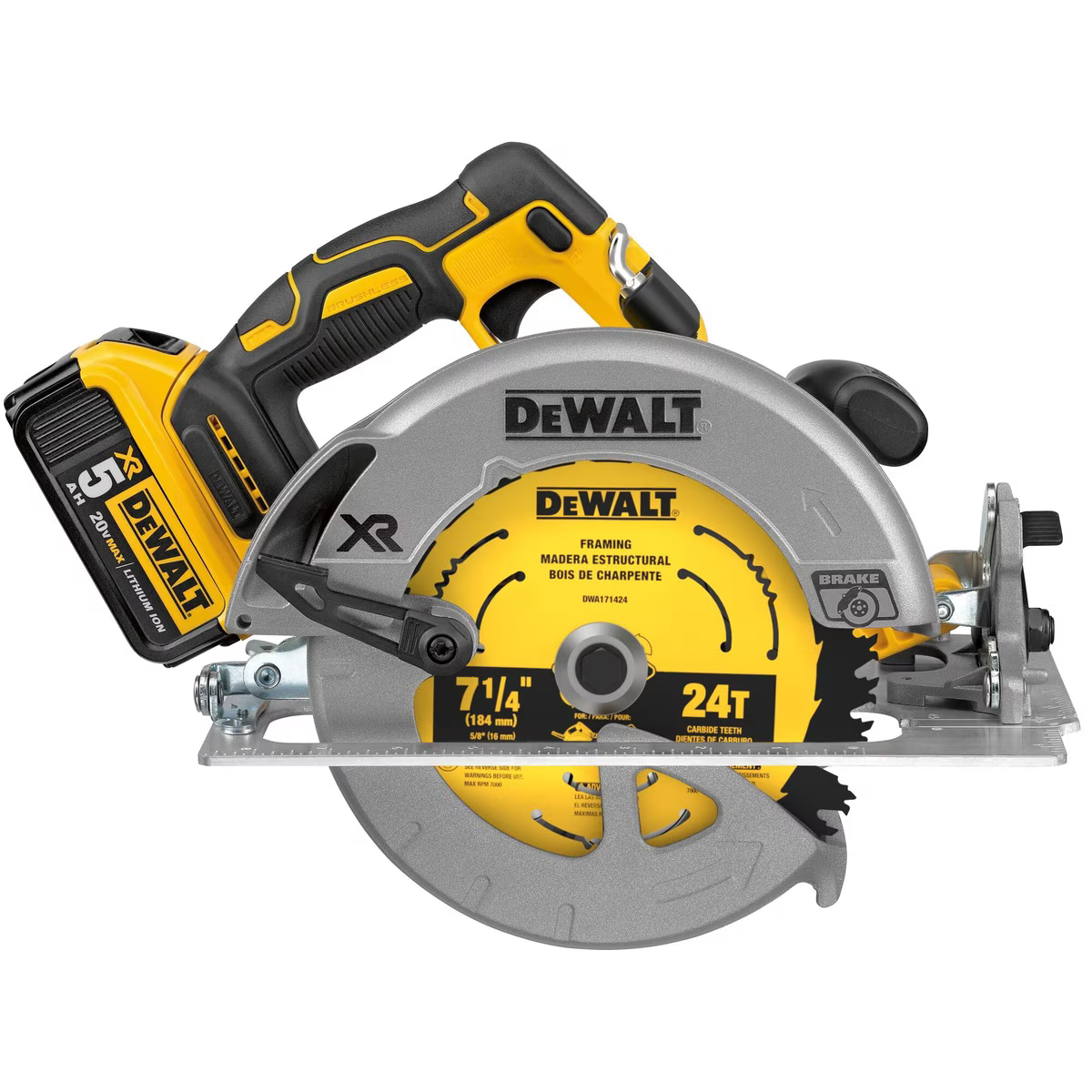 Dewalt 20V Max Brushless 7 - 1/4 Circ Saw Kit - Product image 1