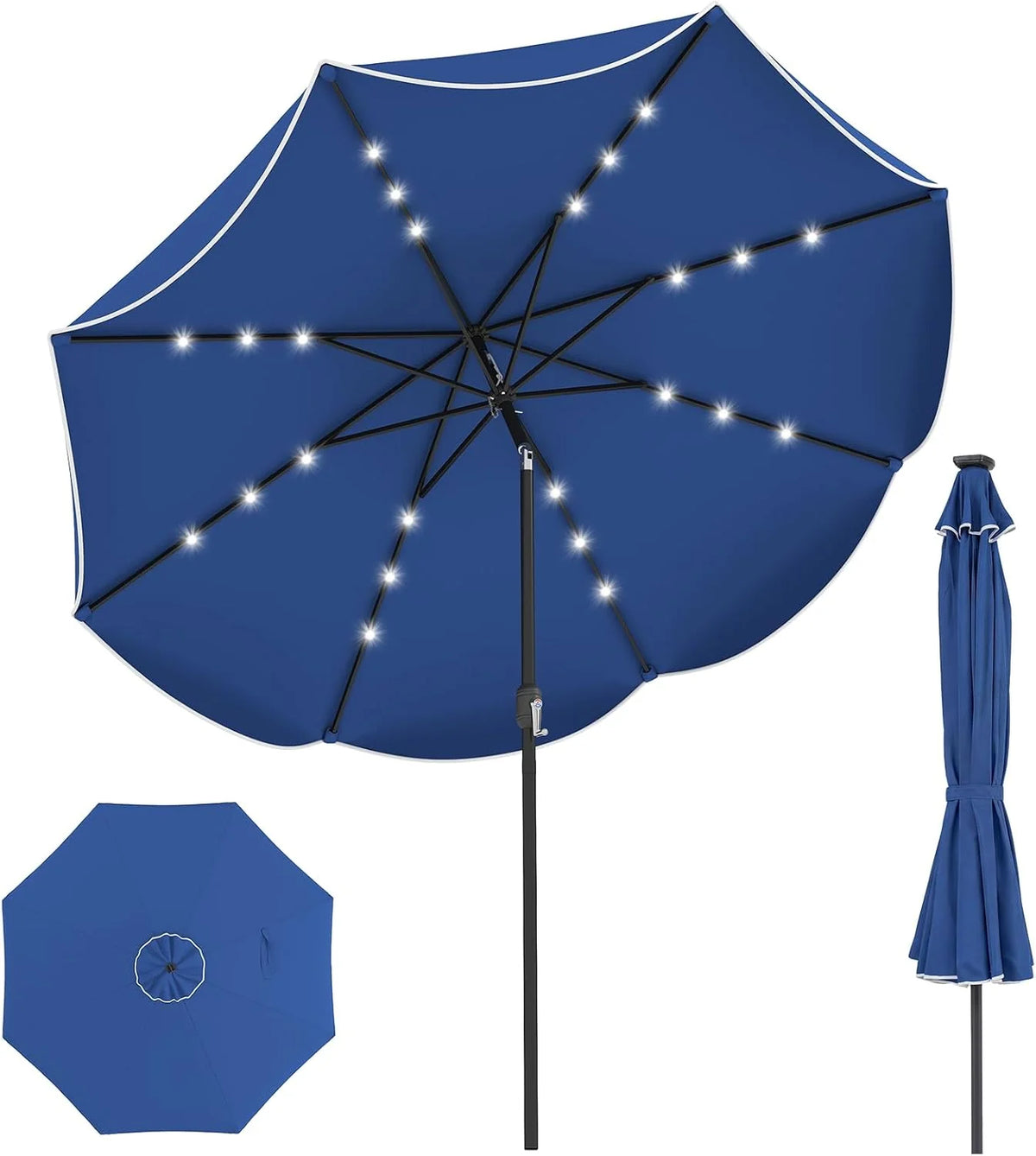 Tangkula 10 FT Solar Patio Umbrella with Base Included - Product image 11