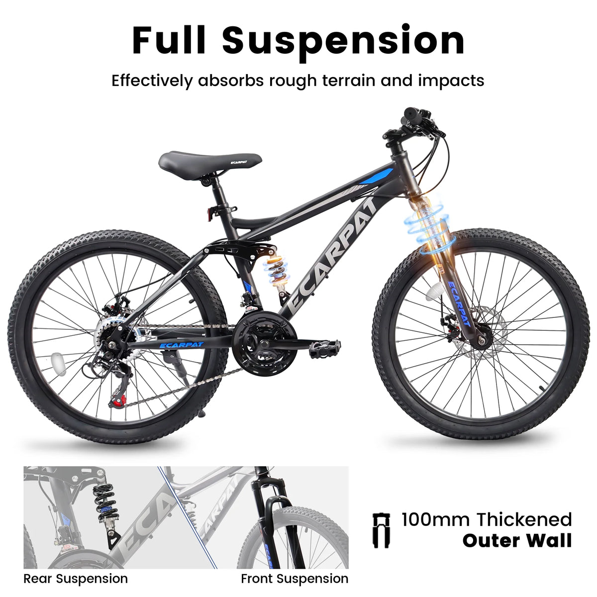 27.5 - Inch Mountain Bike for Adults - 21 - Speed Trail & City Bicycle with Disc Brakes - Gray - Product image 10