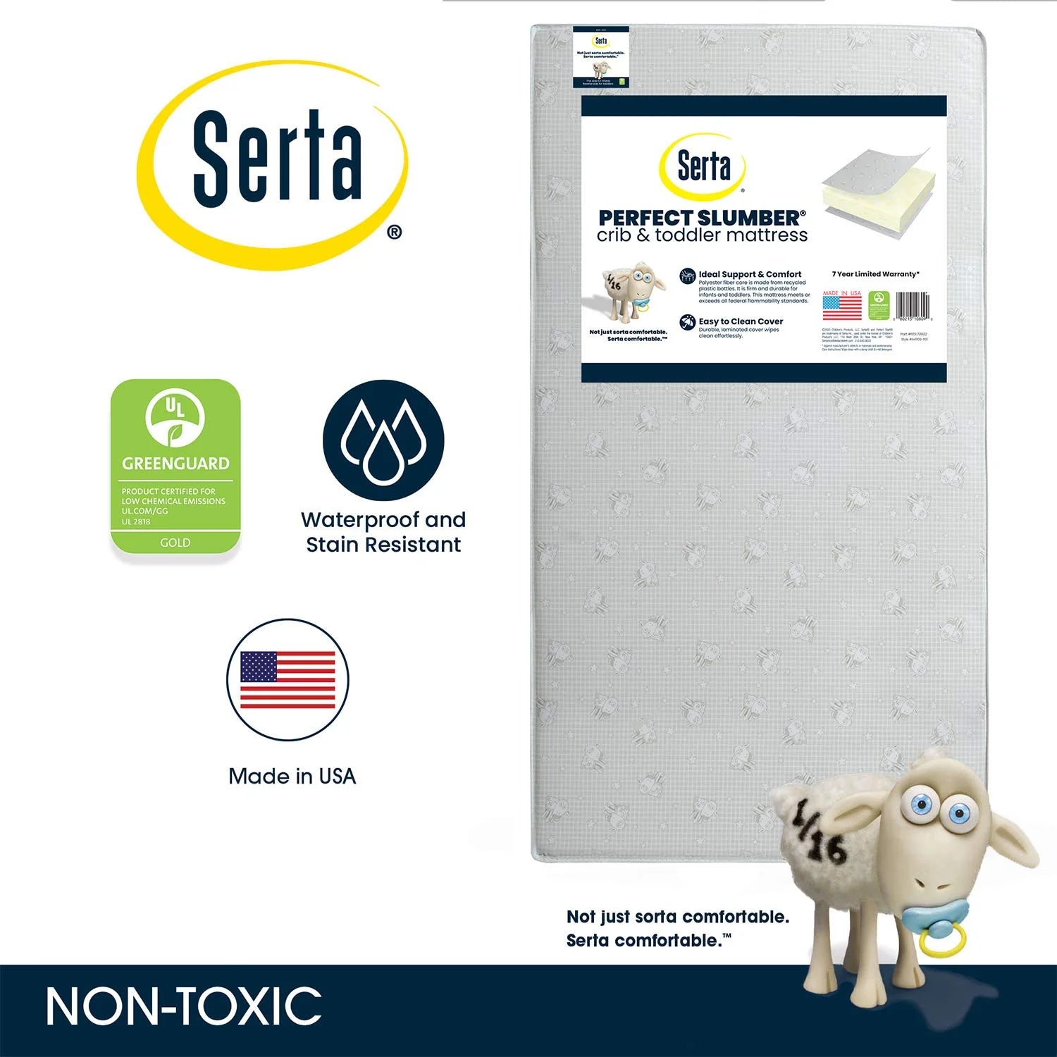 Serta Perfect Slumber Dual Sided Crib and Toddler Mattress - Product image 7