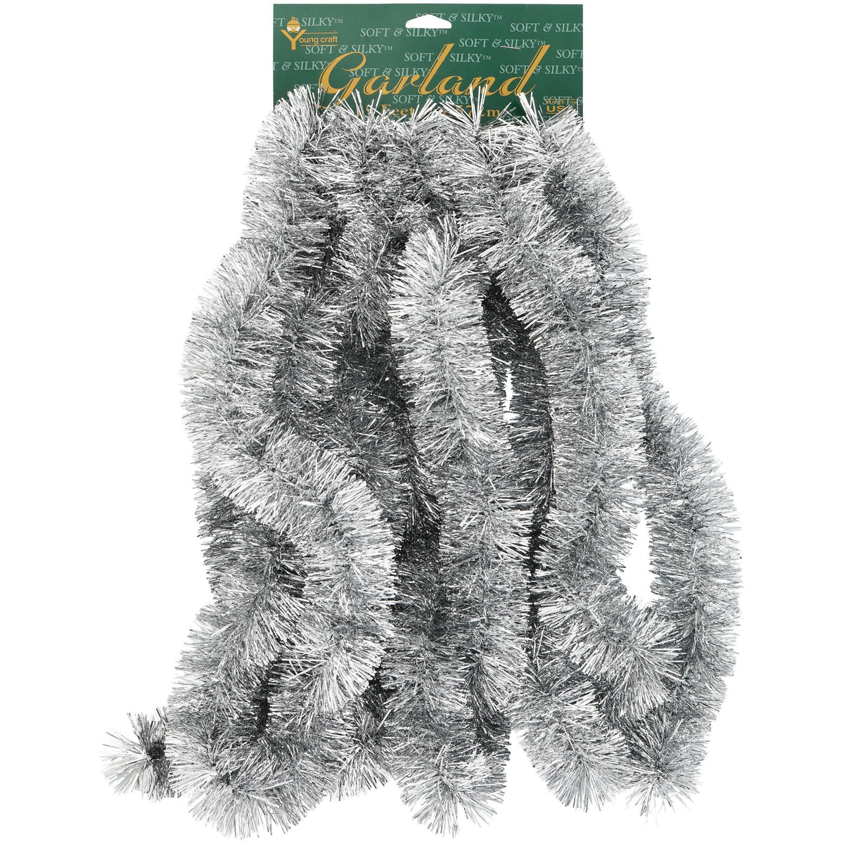 Wondershop Christmas Silver Tinsel Garland - Product image 1