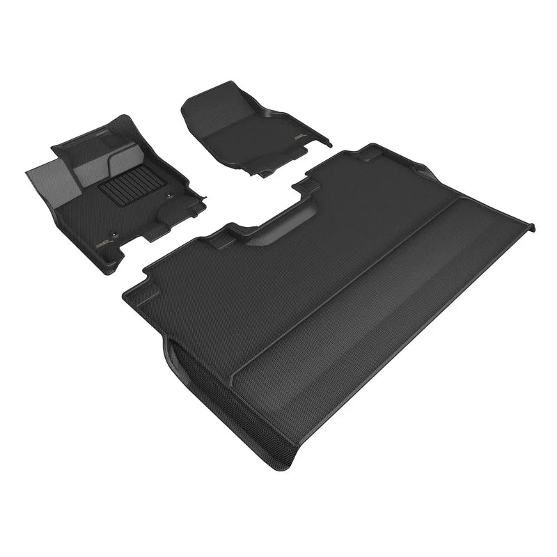 3D MAXpider L1FR16301509 - KAGU Floor Mat; Black; 3 pc.; 2 pc. Front Row; 1 pc. 2nd Row;